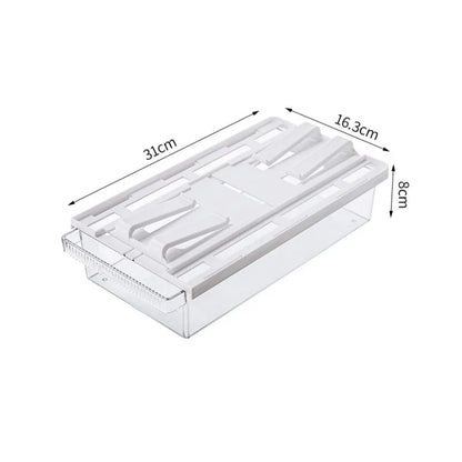 Fridge Organizer Under Shelf Drawer Pull Out Refrigerator Organizer Bin Clear Fridge Storage Container Freezer kitchen Organizer