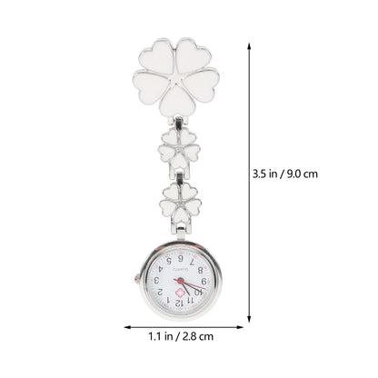 Nurse Watch- Womens Nurse Clip on Watch Nurse Fob Watch Nursing Pin Clip Watch Nurse Fob Watch ( White )