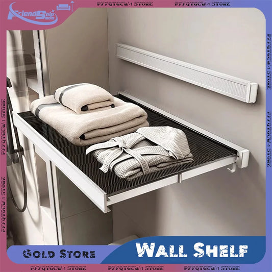 Balcony Drying Racks Retractable Drying Net Foldable Multifunctional Stainless Steel Sock Wall Shelf Bathroom Portable Organizer