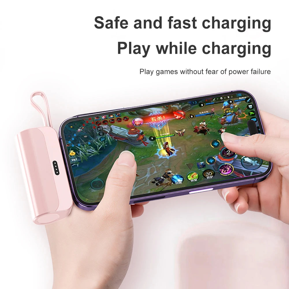 Mini Power Bank 5000mAh Portable Mobile Phone Charger External Battery Power Bank Plug Play For iPhone Samsung Xiaomi Power Bank