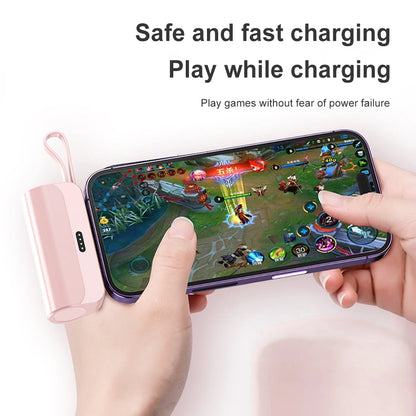 Mini Power Bank 5000mAh Portable Mobile Phone Charger External Battery Power Bank Plug Play For iPhone Samsung Xiaomi Power Bank