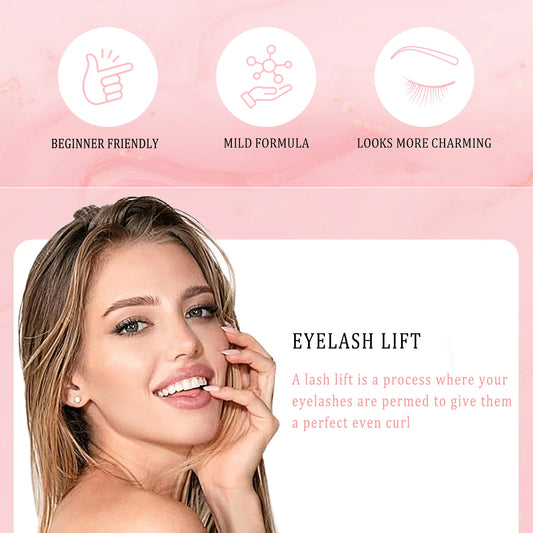 Lash Lifting Kit and Brow Sculpting and Defining Kit, curl perms and volumize lashes, for salon and home use, lasts 6-8 weeks