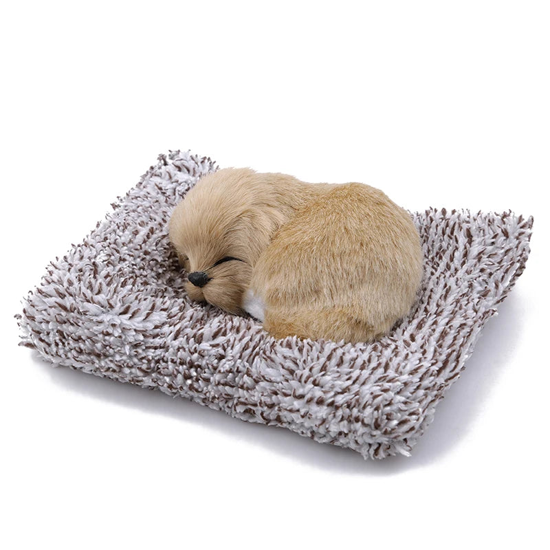 Car Stuffed Toys Lovely Simulation Animal Plush Sleeping Dogs Toy Kids For Car Interior Decor Accessories