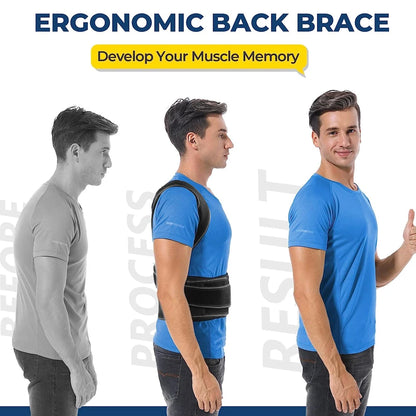 Back Brace Posture Corrector for Women Men,Adjustable Full Back Support,Lumbar Back Posture Corrector,Back Pain Relief