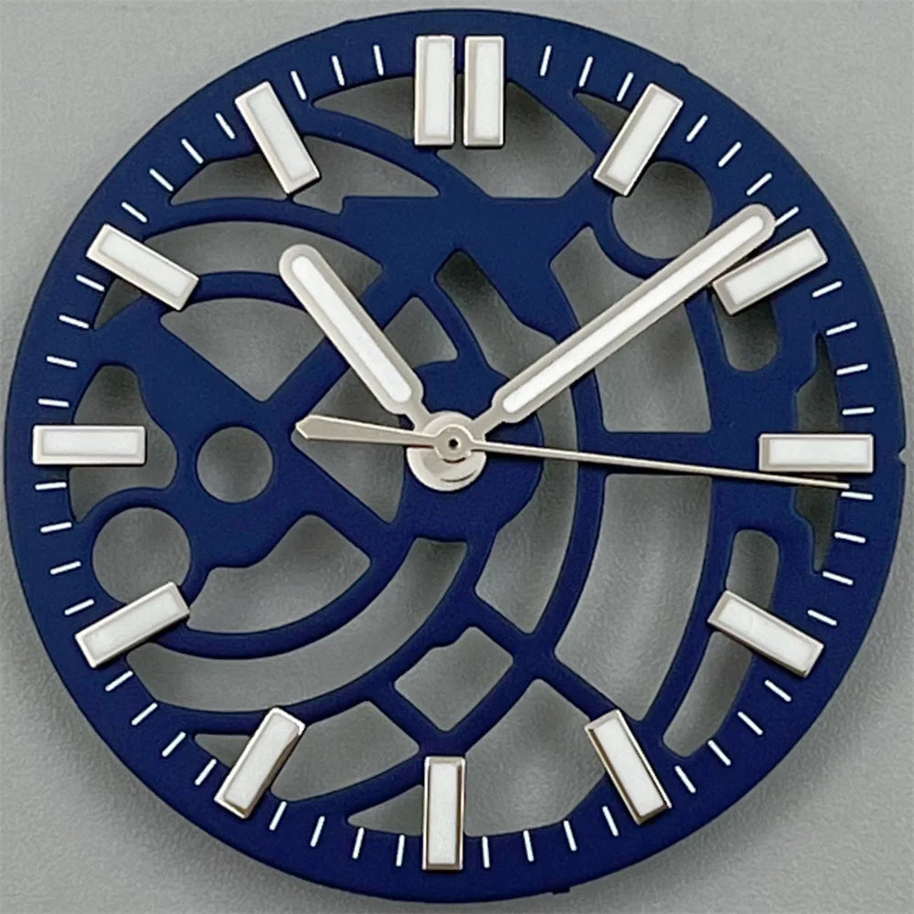 NH70 NH72 29mm black white green blue Hollowing Out Watch Dial and Hand Set green luminous Fit  NH70 NH72  Movt