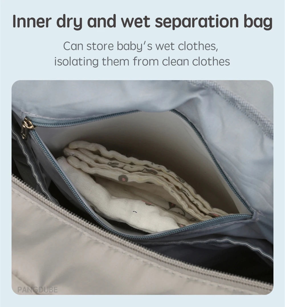 Mom Dad Backpack with Changing Pads Pacifier Bag Hooks for Stroller Maternity Mom Bag for Baby Accessories Diaper Bag