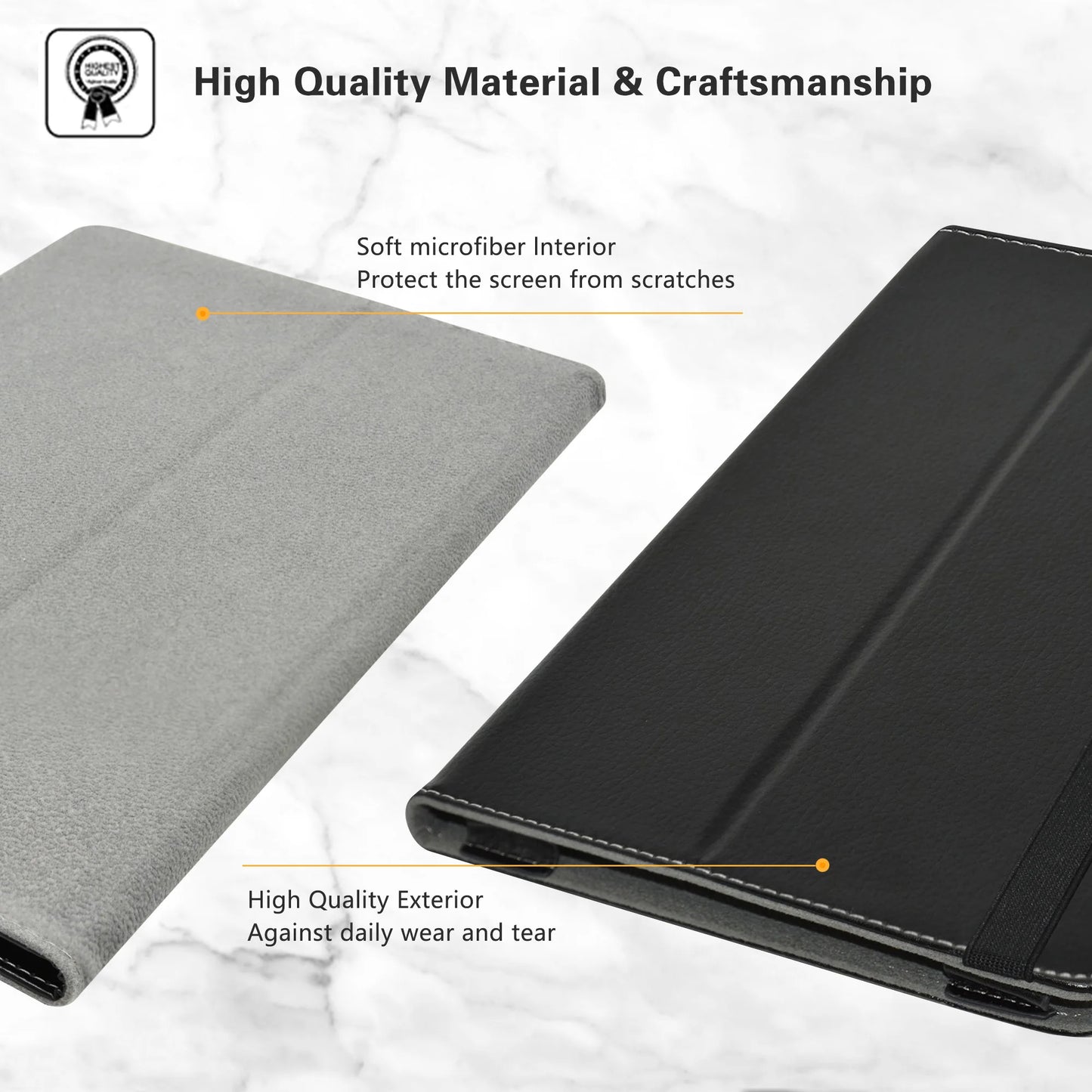 Tablet Case For 10.4" TCL TAB 10 Gen 2 / TECLAST T40Air  Folding Stand PU Leather Cover with Elastic Closure