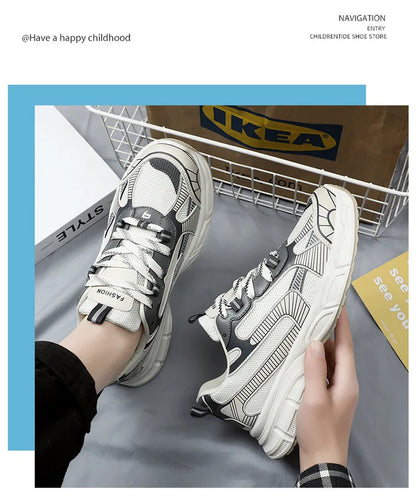 Sneakers Women Trends  Platform Shoes Lightweight Outdoor Sports Shoes Breathable Running Shoes Lace Up Casual