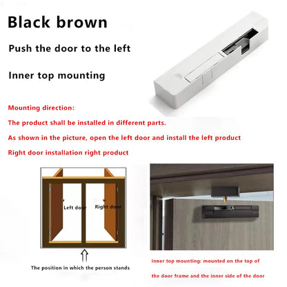 Door Damping Buffer Wooden Door Flat Outward Opening Invisible Door Home Closing Silent Hydraulic Door Closer Anti-pinch
