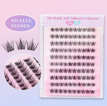 Lashprofessor Glue-Free DIY Self-adhesive False Eyelashes Self-adhesive Reusable DIY Segmented Lashes No-Glue DIY Cluster Lashes