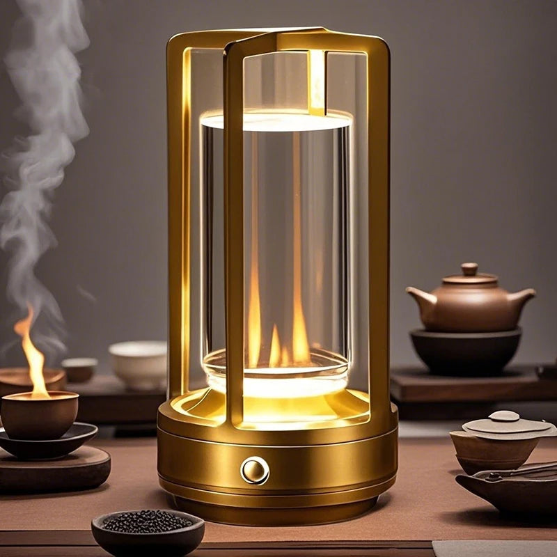 LED crystal table lamp Plastic Rechargeable touch night lamp Bedroom Bedside table lamp Restaurant decorative lamp