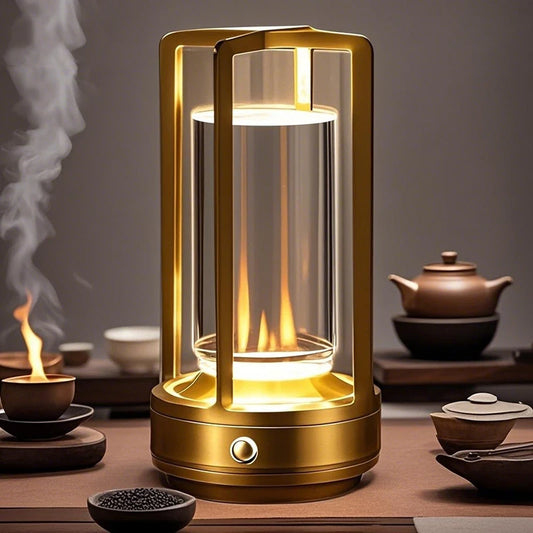 LED crystal table lamp Plastic Rechargeable touch night lamp Bedroom Bedside table lamp Restaurant decorative lamp