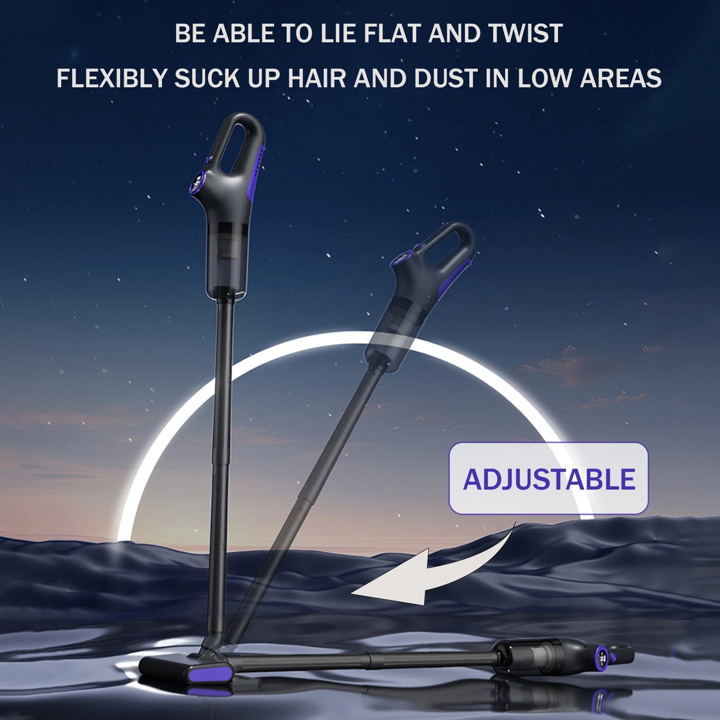 Portable Cordless Handheld Vacuum, Rechargeable, Cyclonic Suction for Car/Office/Home - Powerful & Lightweight