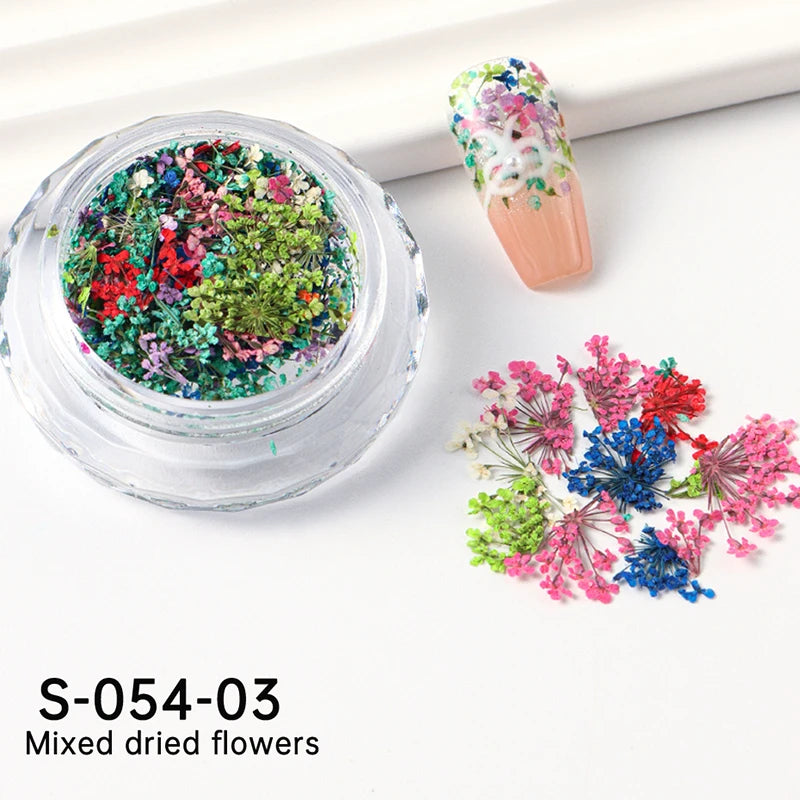 1 Box Nail Art Flower Decoration Delicate Dried Flower Nail Art Decorations Exquisite Nail Art Beauty For Charms Accessories