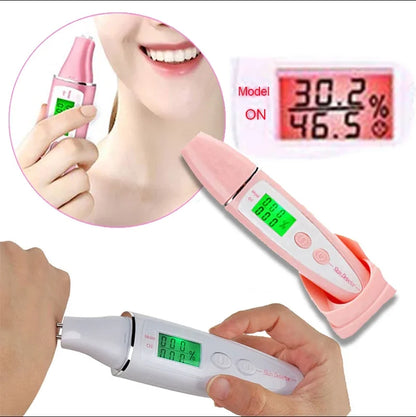Bio Technology Sensor LCD Precise Detector Digital Skin Oil Moisture Tester for Face Care Lady Beauty Tool Women Spa Monitor