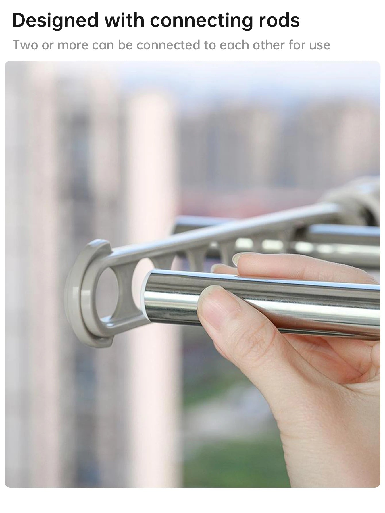 Drying Rack Balcony Clothes Drying Rack Wall Mounted Clothes Drying Rack Bathroom Drying Rack Indoor Space Saving 8 Holes