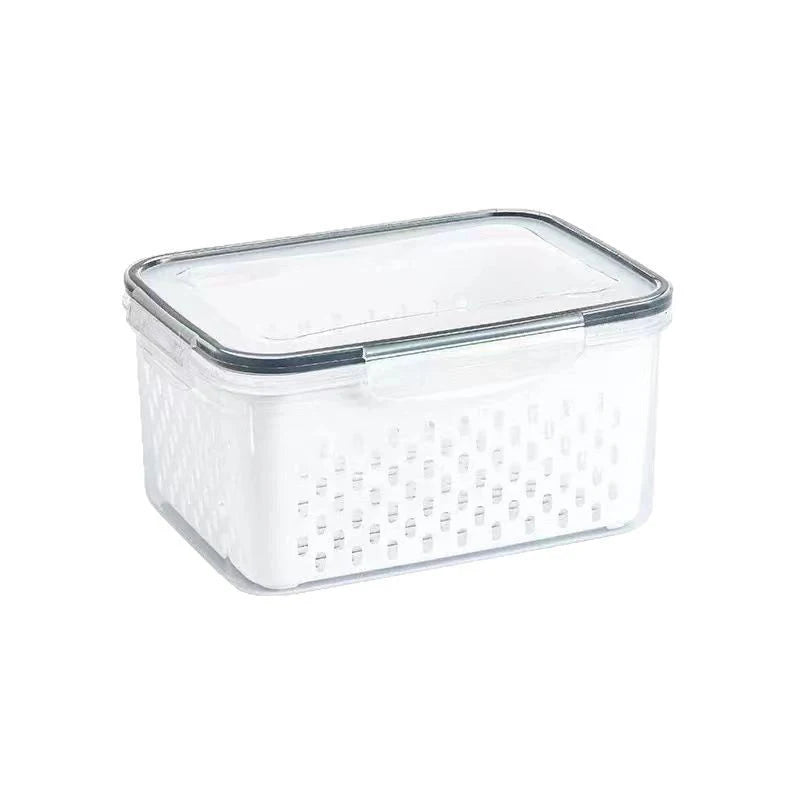 Fresh Vegetable Fruit Boxes Drain Basket Storage Containers Refrigerator Storage Box Fridge Organizer Pantry Kitchen Organizer