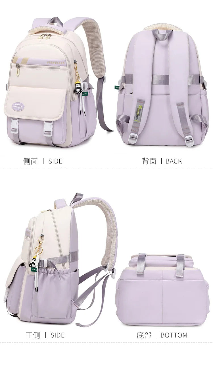 Cute Student Backpack 3pcs/set Primary Schoolbag Harajuku Kawaii Student Backpack Teenage Girls Handbag Large Capacity Rucksack