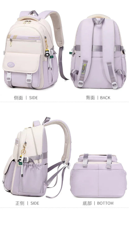 Cute Student Backpack 3pcs/set Primary Schoolbag Harajuku Kawaii Student Backpack Teenage Girls Handbag Large Capacity Rucksack
