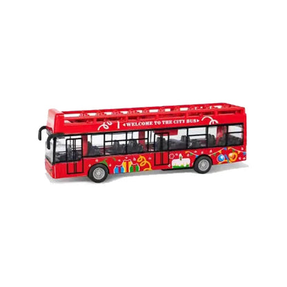 15CM Alloy Simulation Bus Car Model Children's Toy Pull Back Bus Inertia City Car Early Education Toy for Boy Girl Birthday Gift