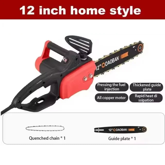 Handheld Electric Chain Saw Felling Saw Home Electric Chain Saw Mini Chain Saw Tree Saw Powerful Electric Saw 16 inch 12 inch