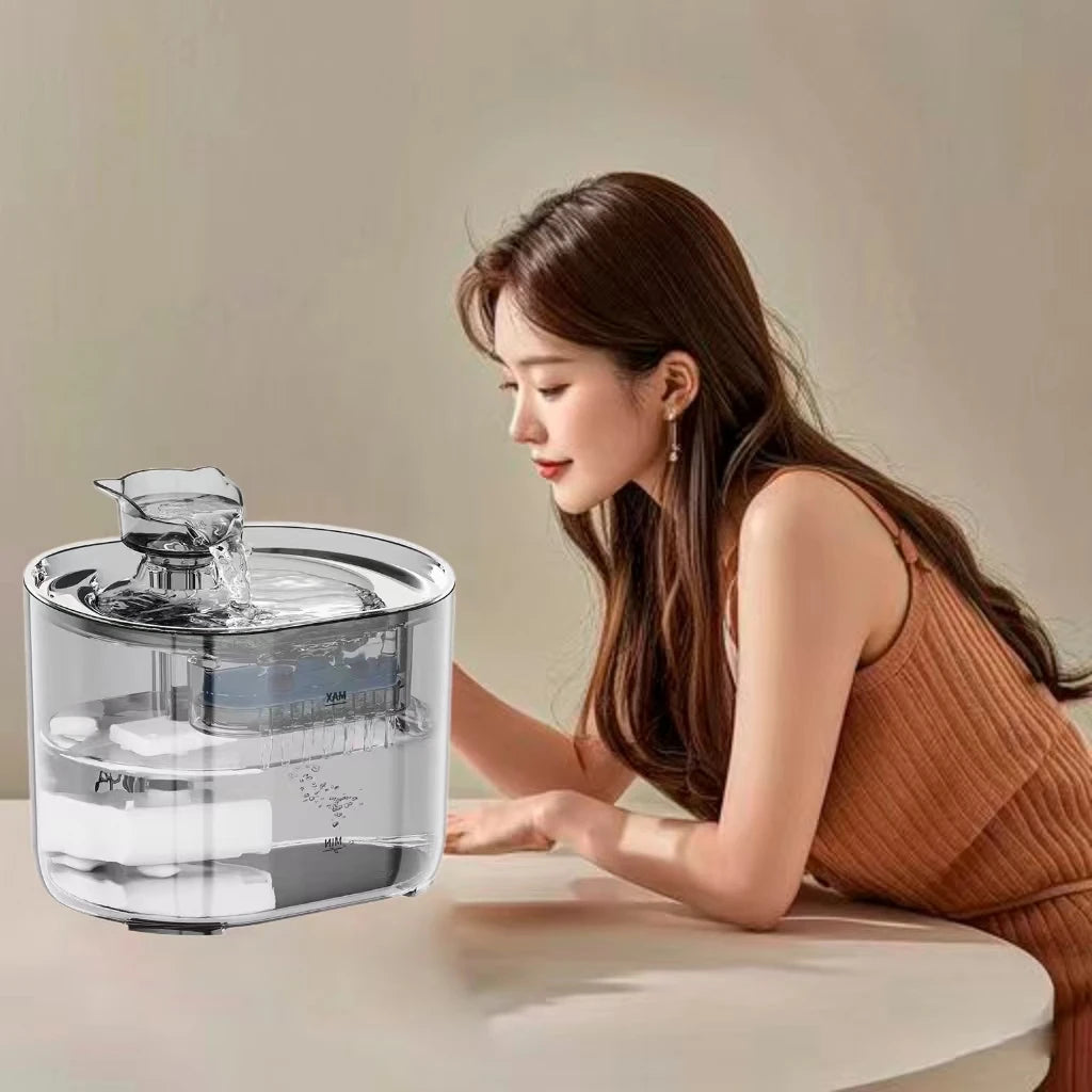 Cat Water Fountain Automatic Rechargeable Pet Water Feeder Cat Water Dispenser