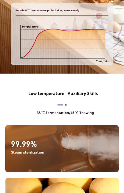 High-end smart air fryer, baking and frying dual-purpose, fully automatic and efficient touch-screen air steam oven for commerci