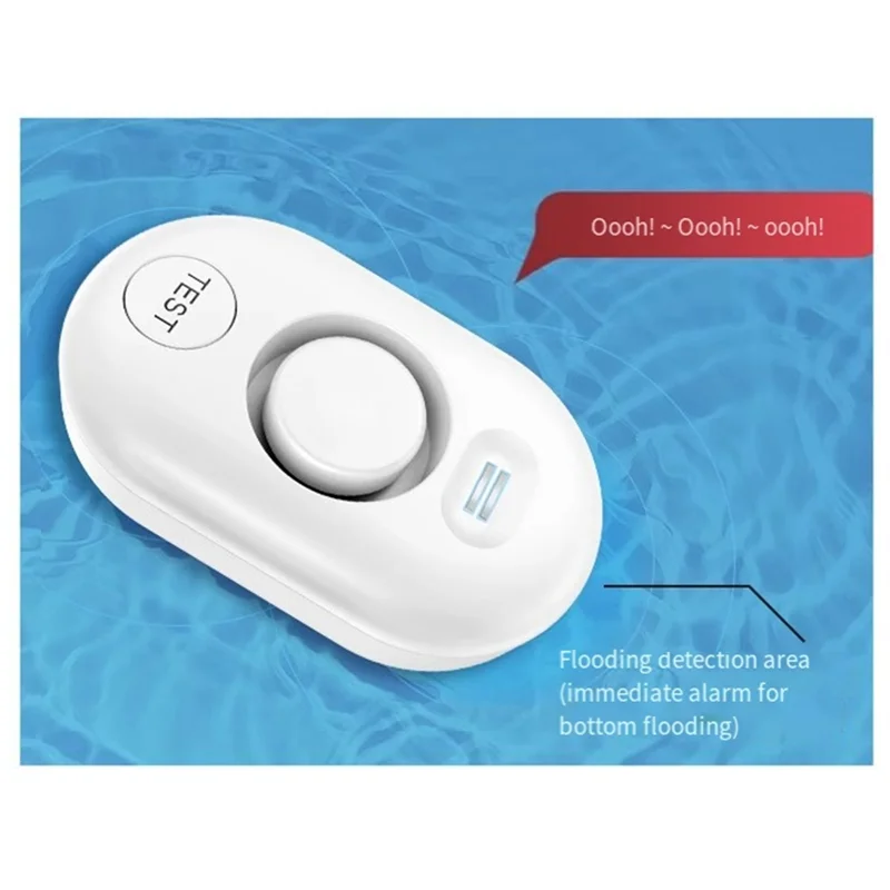 A69ehome Smart Water Leak Detector Sensor Alarm: Overflow Monitoring System For Water Flooding