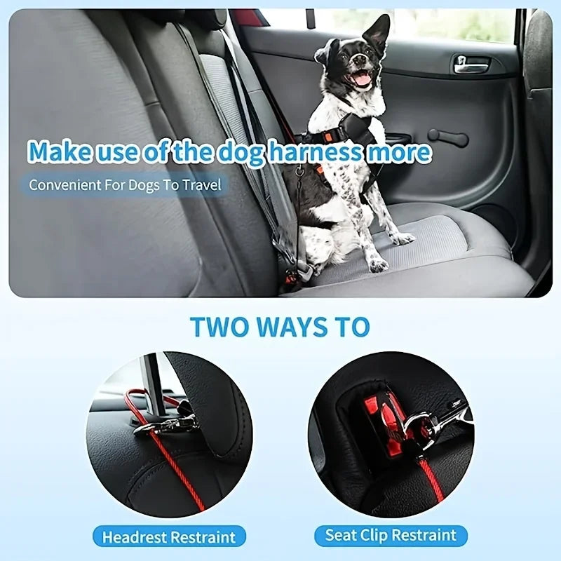 1Pc Chew-Proof Dog Car Harness Durable,Comfy & Secure Seat Belt for Small/Medium Dogs-A Pet Travel Essential