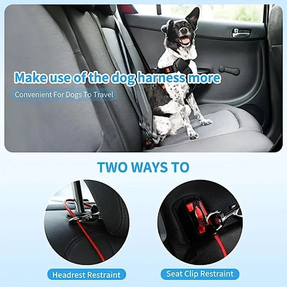 1Pc Chew-Proof Dog Car Harness Durable,Comfy & Secure Seat Belt for Small/Medium Dogs-A Pet Travel Essential