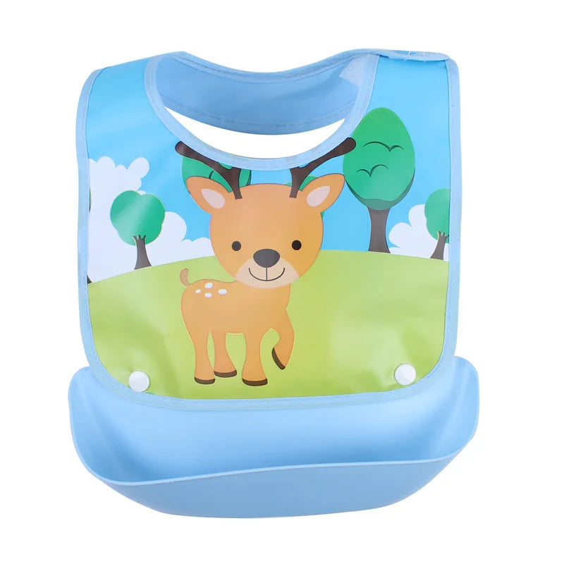 Baby Bib Imitation Silicone Waterproof Rice Pocket Food Eat Dinner Clothing Feeding After Meals Bavoir Tablier Слюнявчики