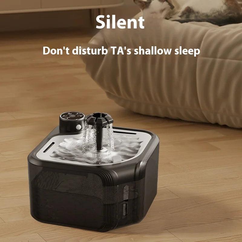 New Stainless Steel Pet Water Fountain Smart Circulating Cat Dog Drinker Automatic Flow Drinking Device