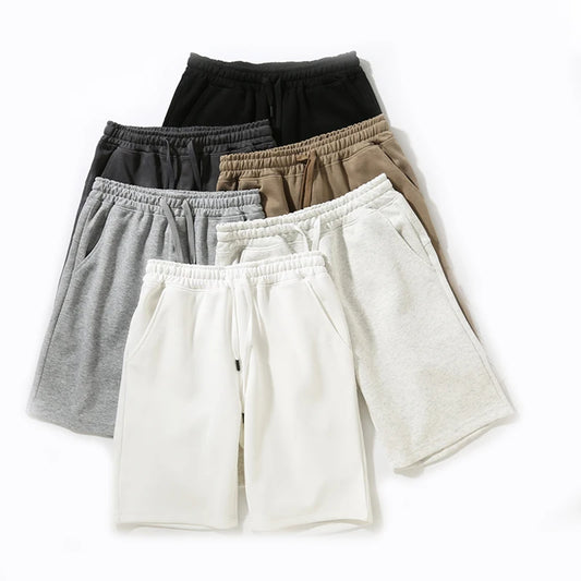 Summer Men Shorts.Drawstring Waist Gym Fitness Sweat Short.Straight Loose Workout Joggers