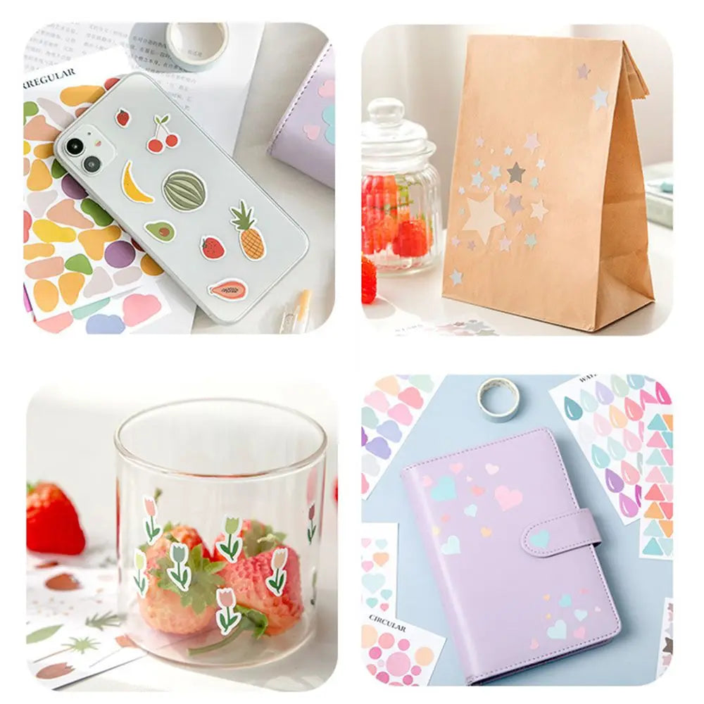 School Supplies Planner Album Self-adhesive Decorative Decals Label Stickers Stationery Stickers Diary Scrapbooking Stickers