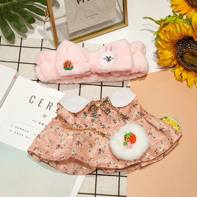 1set Clothes Suit Exquisite Soft Knitted Sweater DIY Accessories For 30cm Kawaii Yellow Duck Lalafanfan Plush Toys Stuffed Dolls