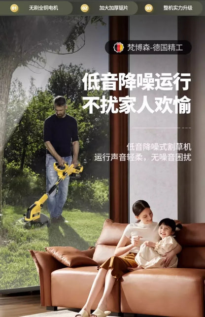 Electric lawn mower Small household lawn Lithium battery rechargeable  mower High power lawn mower