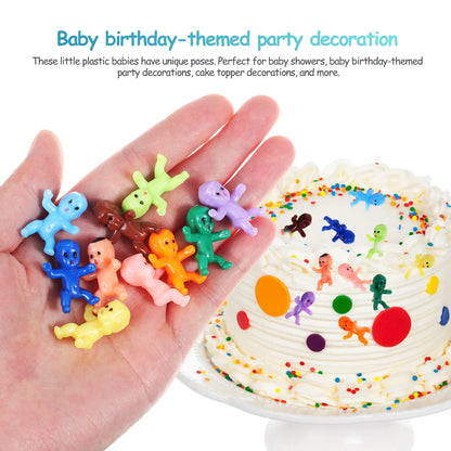 100 Pcs Mini Babies Plastic Baby Figurines Novelty Toys Party Favor Supplies Decorations Dollhouse Accessories Electronic