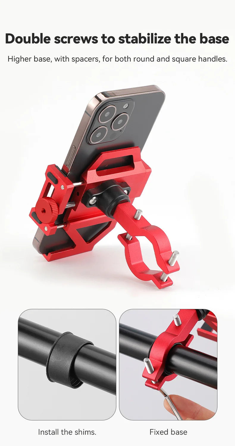 Bicycle Phone Holder Upright Aluminum Alloy Phone Holder Mountain Bike Phone Navigation Holder Phone Holder