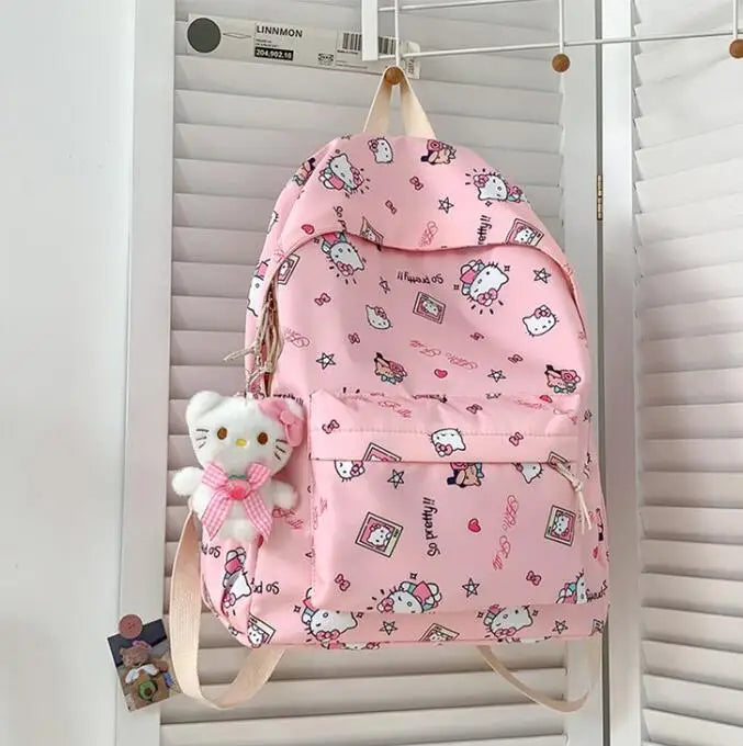 Hello Kitty backpack for junior high school students cute cartoon fashion school bag large capacity school bag for women