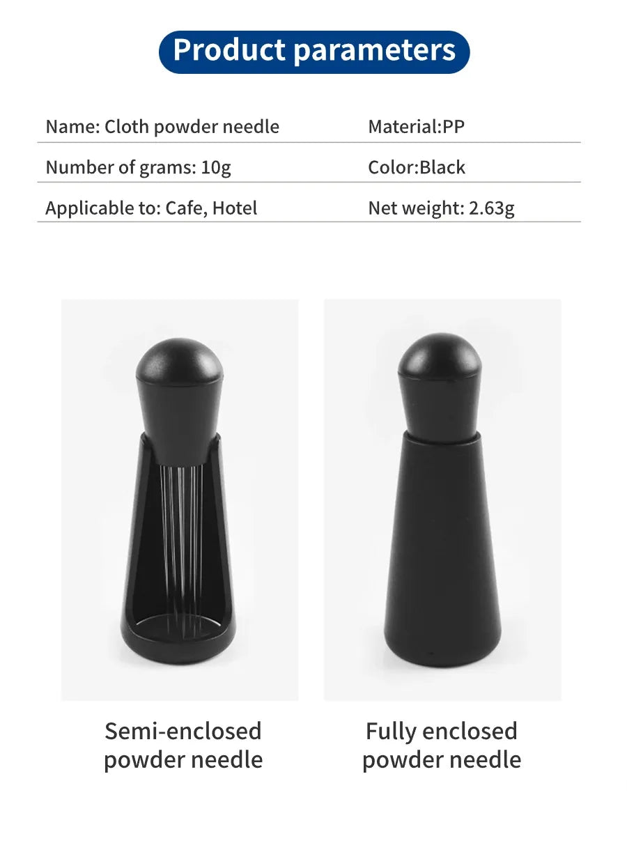 Espresso Coffee Stirring Tool, Coffee Powder Stirrer, Needle Distributor, Wood Handle, Barista Hand Distribution Tool