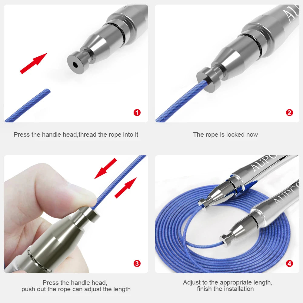 Crossfit Jump Rope Professional Speed Skipping Rope For MMA Boxing Fitness Skip Workout Training With Carrying Bag Spare Cable