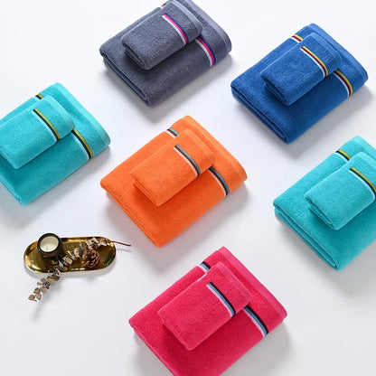 100% Cotton Large Bath Towel Adult Bath Towel Sweat Absorbent Bath Towel Colorful Bath Towel Set Large Size Bath Towel