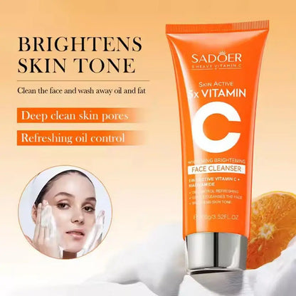 Vitamin C Skincare Set Collagen,hyaluronic Acid,glycerin 5 Fold Vitamin C Skincare Series Moisturizing Serum Face Care Set