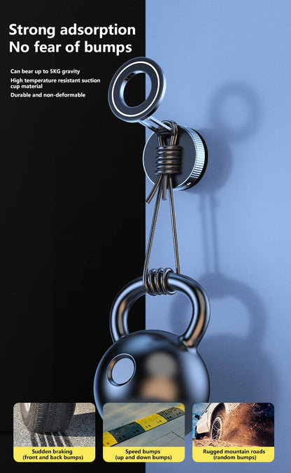 Xiaomi Car Mount Vacuum Magnetic Holder Foldable Strong Suction Stand For Cell Phone For iphone 16 15 12 13 14 Live Streaming