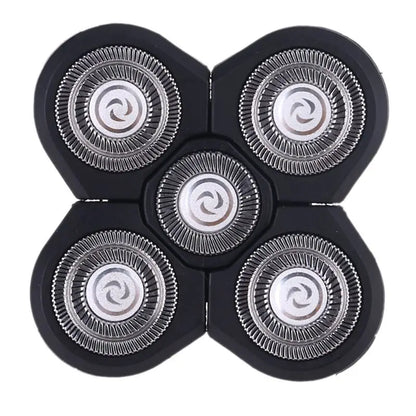 Replacement for Head Shavers 5 Heads Beard Hair Replacement Easy to Clean Electric Shaver Fit Your Face and for Dropship