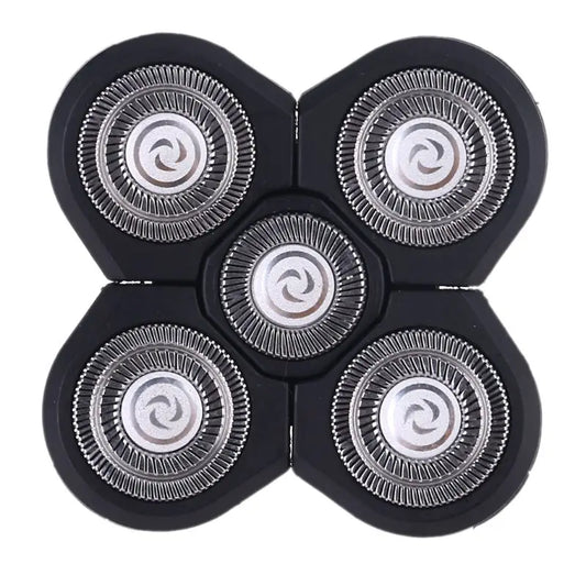 Replacement for Head Shavers 5 Heads Beard Hair Replacement Easy to Clean Electric Shaver Fit Your Face and for Dropship