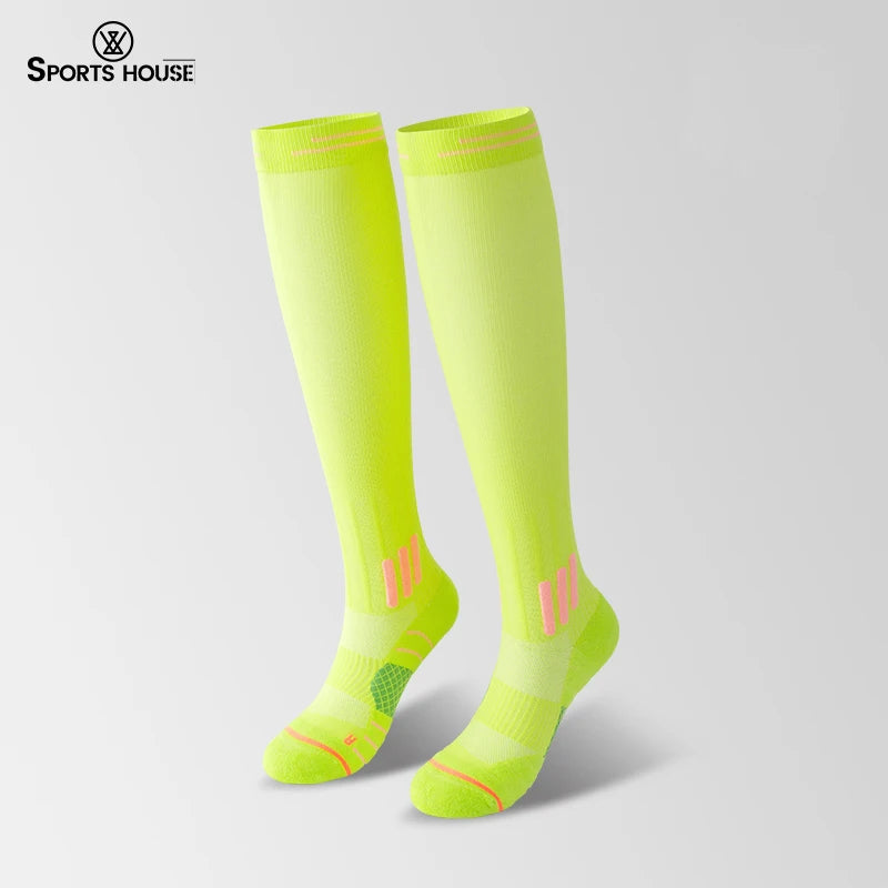 SPORT'S HOUSE Spring and summer long women's pressure socks Towel bottom non-slip high elastic compression sports socks