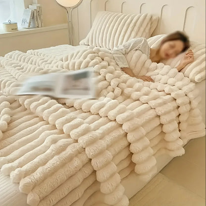 Double Sided Soft Shawl Blanket - Thick Warm Cover Blanket, Air Conditioning Blanket, Office Nap Blanket