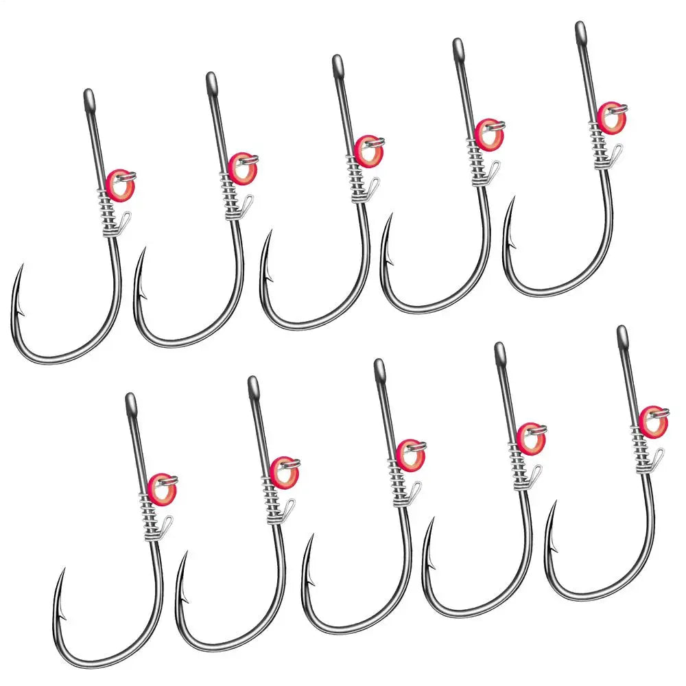 Fishing Hooks Live Shrimp Fixed Hooks Carbon Steel Barbed with Holes 2#/3#/4# Catfish Bass Fishing Hooks For fishing accessories
