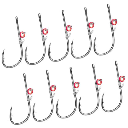 Fishing Hooks Live Shrimp Fixed Hooks Carbon Steel Barbed with Holes 2#/3#/4# Catfish Bass Fishing Hooks For fishing accessories